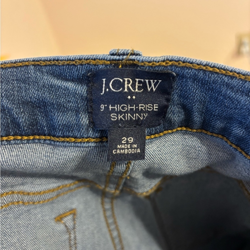 J.Crew 9” High-Rise Skinny Jeans Size 29 - Picture 2 of 6